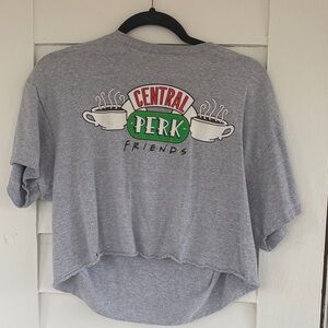 Central Perk Friends Grey Cropped Tee